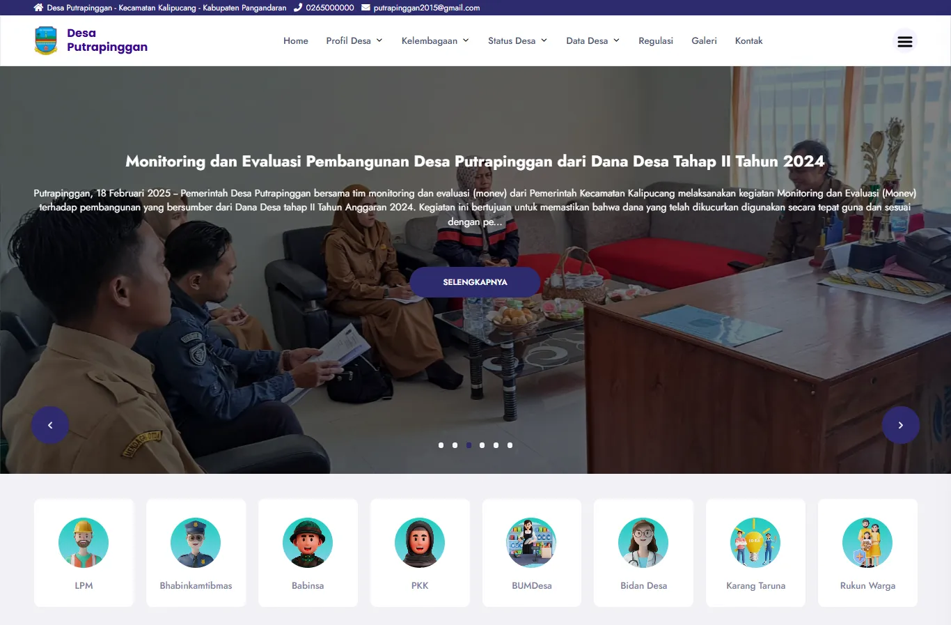 Website Profil Pemerintah Desa Putrapinggan